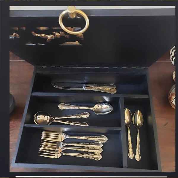 Carved Cutlery Caddy