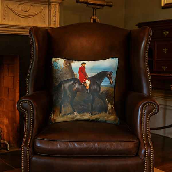 Fox Hunting Throw Pillow