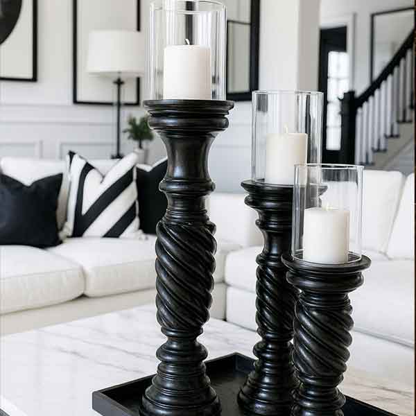 Mayfair pillar candle stands.