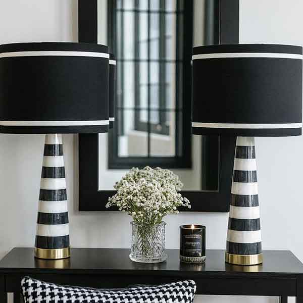 MayFair Marble Lamp Pair