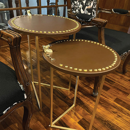 Polo Round Nest of Table (Tan)