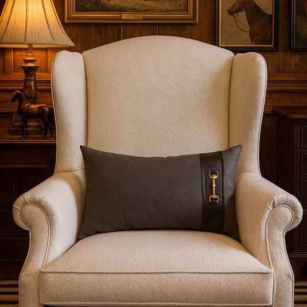 Stable Style Throw Pillow (Grey)