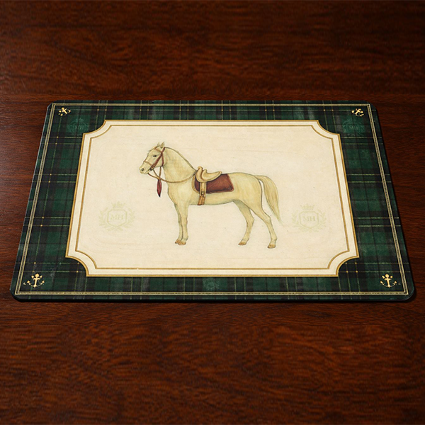 Tartan Saddle Mats (Set of 4)