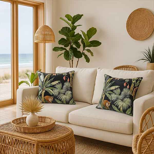 Tropical Forest Throw Pillow