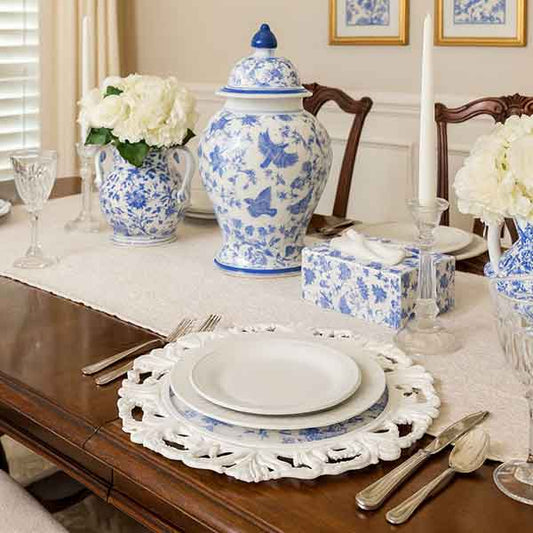 Bloom Plate Charger (Blue)