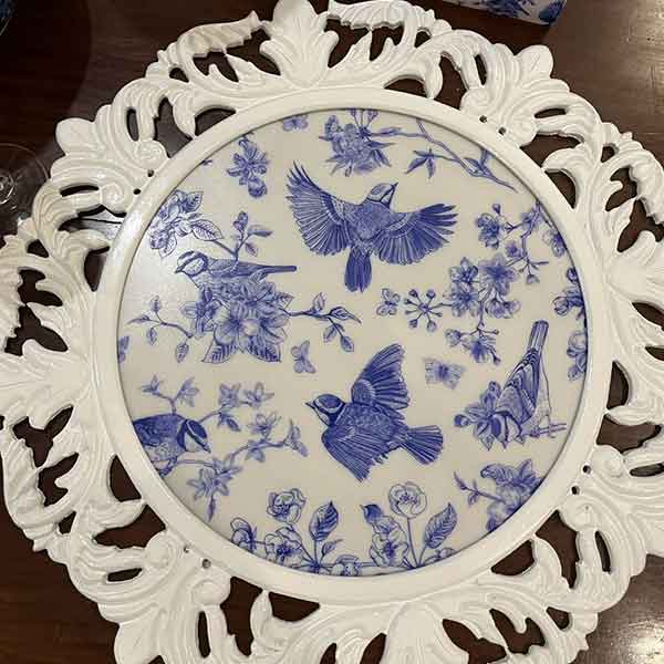 Bloom Plate Charger (Blue)