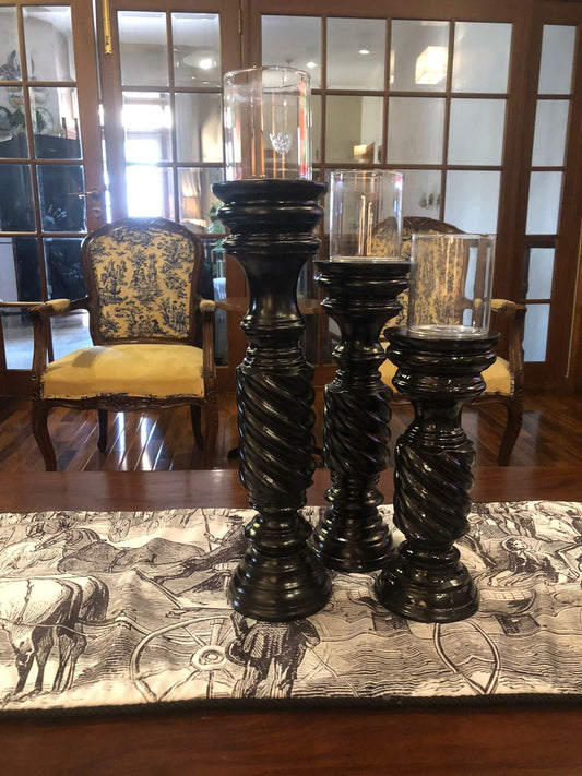 Manor pillar candle stands.