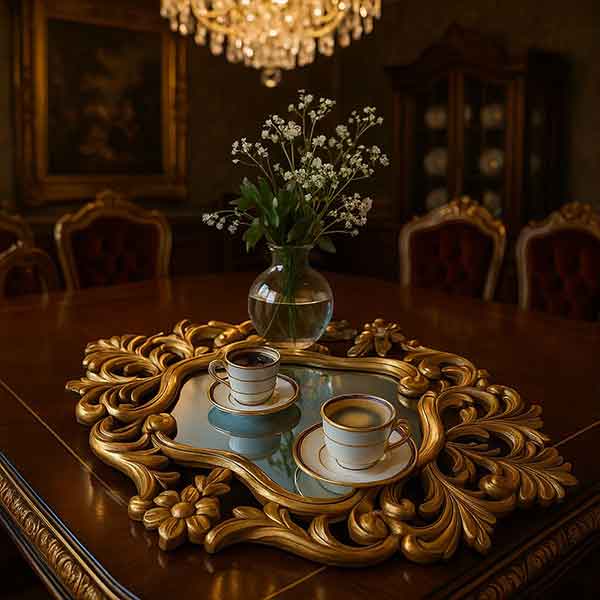 Carved Mirror Platter