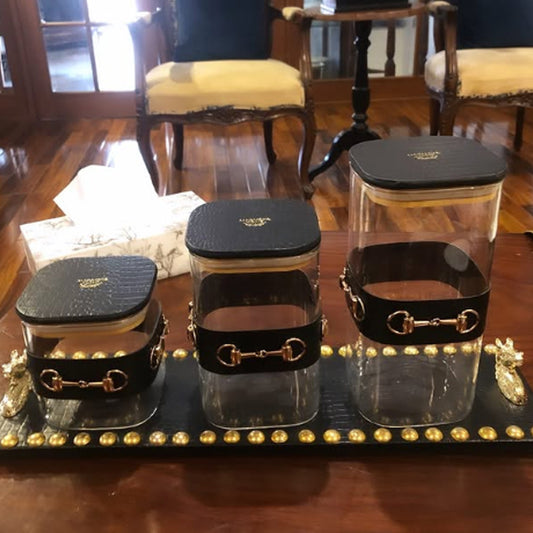 Equestrian jar Set (Black)