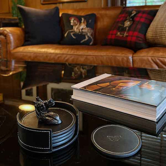 Equestrian Coaster Round Set (Black)
