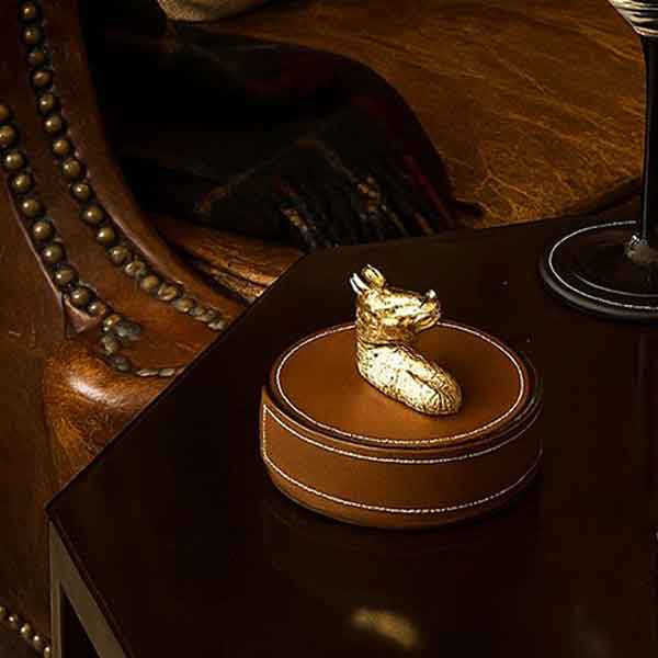 Equestrian Coaster Round Set (Tan)