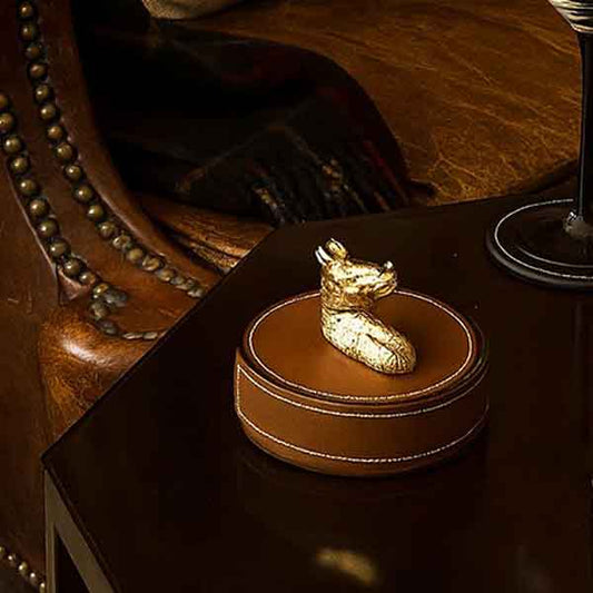 Equestrian Coaster Round Set (Tan)