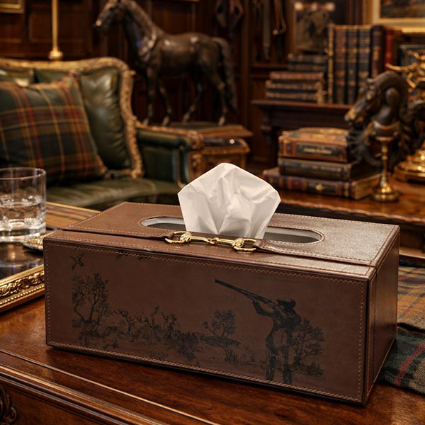 Equestrian Hunt Print Tissue Cover