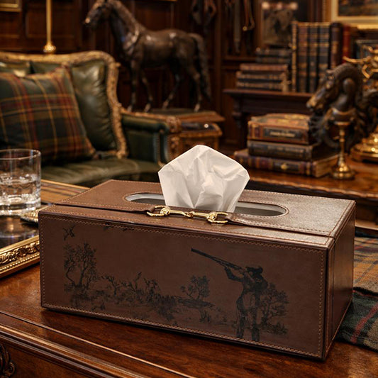 Equestrian Hunt Print Tissue Cover