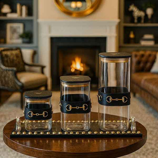 Equestrian jar Set (Black)