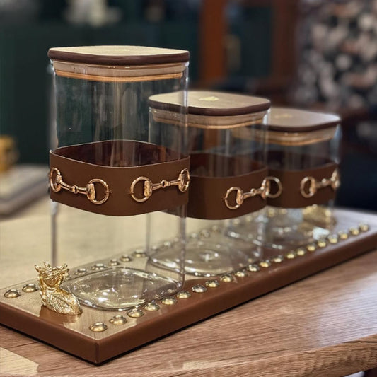 Equestrian Jar Set (Tan)