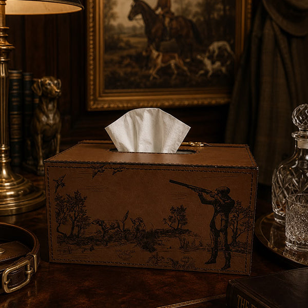 Equestrian Hunt Print Tissue Cover