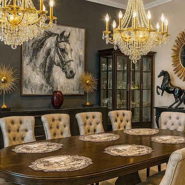 Royal Hunt Table Mats (Brown)