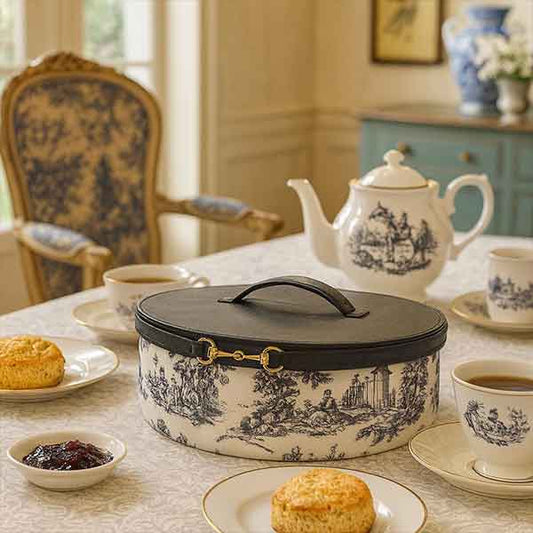 French Toile Bread Basket
