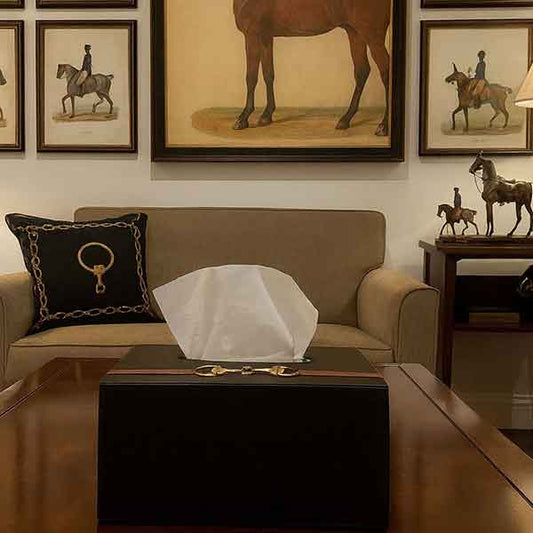 Horse-bit Tissue Cover (Tan Belt)