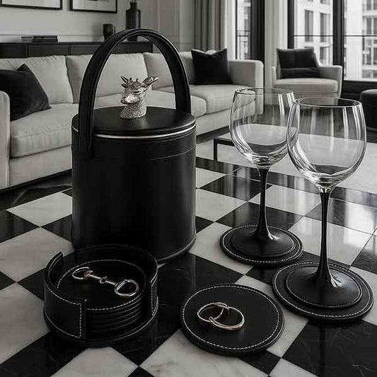 Horse-bit Coaster Set (Black)