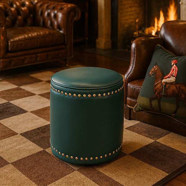 Hunter Green Ottoman