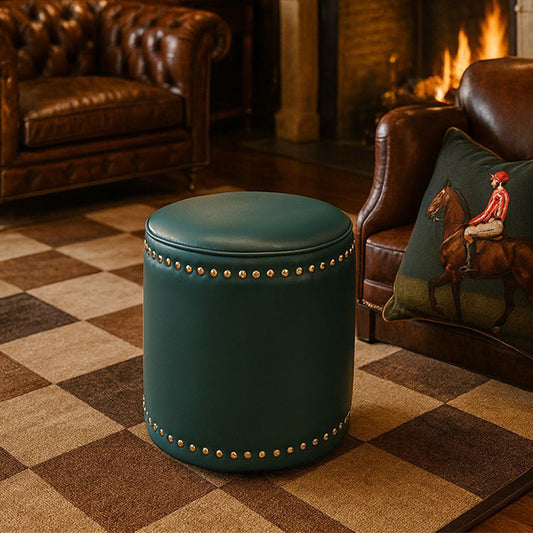 Hunter Green Ottoman