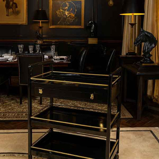 Manhattan Cart Black (3 Tier with 2 Handles)