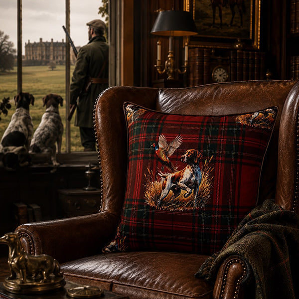 Pheasant Hunt Throw Pillow