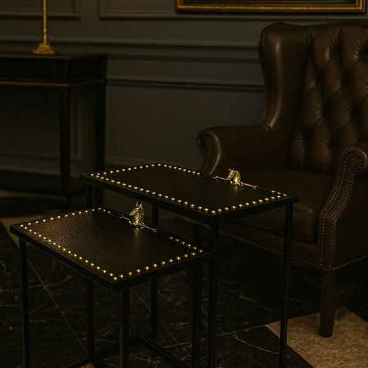 Polo rectangular Nest of Table (Black)