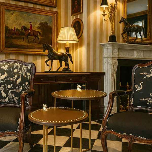 Polo Round Nest of Table (Tan)