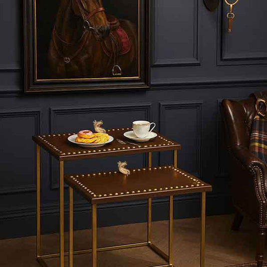 Polo rectangular Nest of Table (Tan)