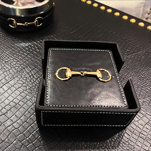 Equestrian Coaster Square Set Tan