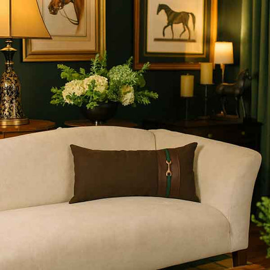 Stable Style Rectangular Throw Pillow (Green Belt)