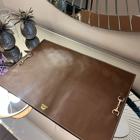 Horse-bit Leather Table Mats (Tan)