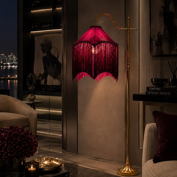 Vogue Floor Lamp (Berry Magenta Shade)