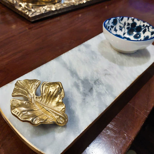 Marble Leaf Platter